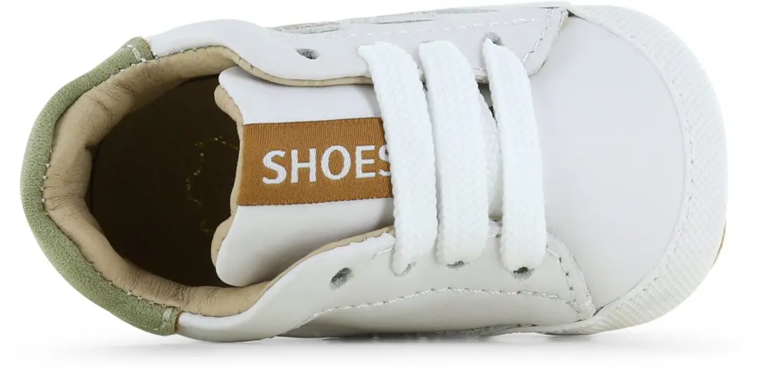 Shoesme BABY-PROOF Veterschoenen White Taupe - Leer - Maat 21 - afbeelding 4 van 6