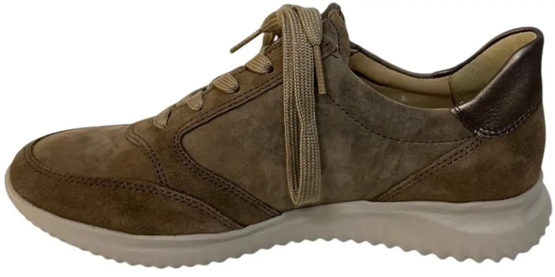 Hartjes Dames Sneakers Beige Suede - afbeelding 3 van 6