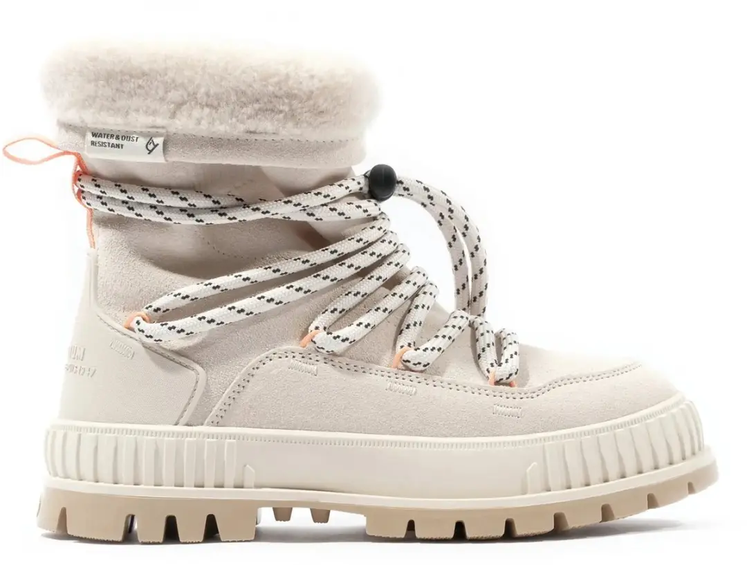 Palladium Pallaschock Hiver Hoge Sneakers - Wit/Beige 39