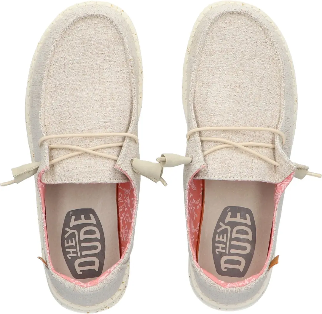 HEYDUDE Wendy Chambray Instappers - Beige - Maat 37 - afbeelding 5 van 6