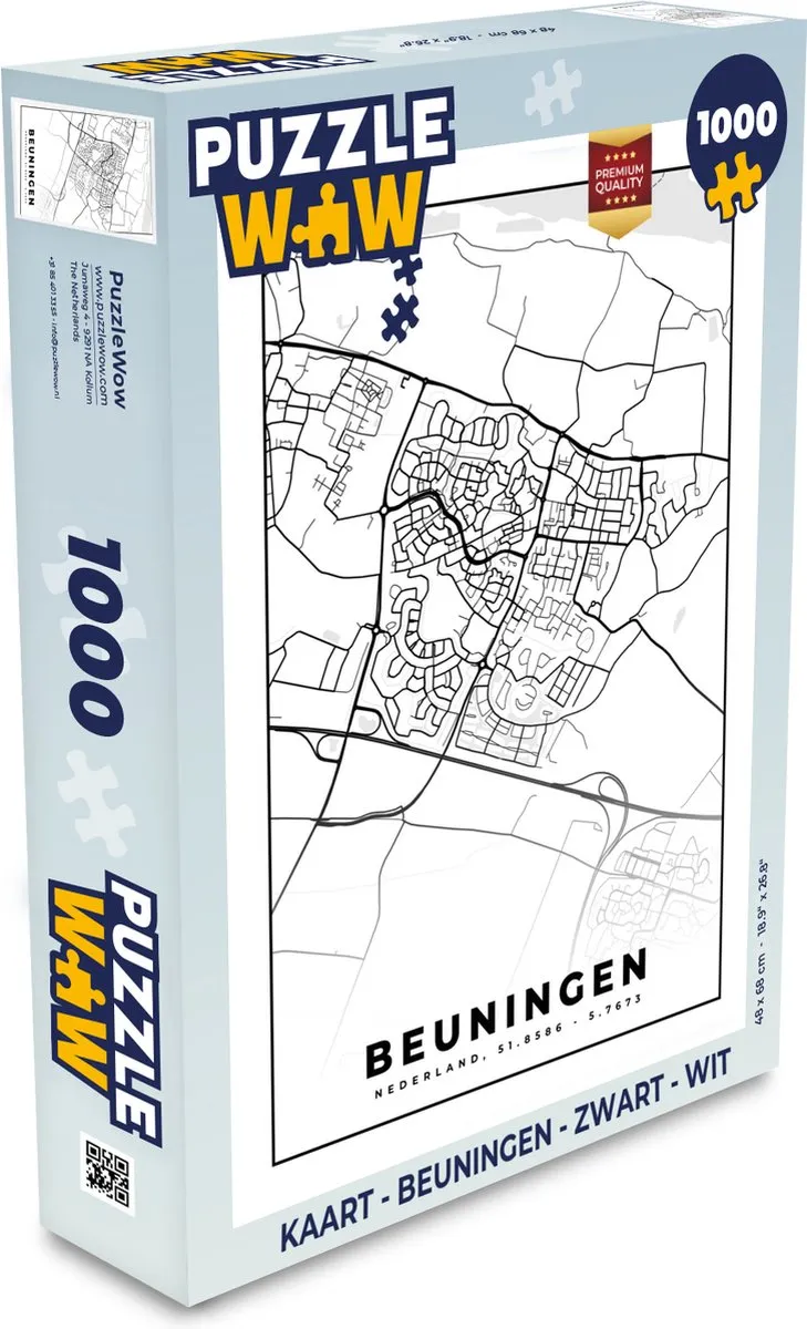 PuzzleWow Beuningen Legpuzzel 1000 Stuks - Multicolor