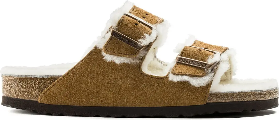 Birkenstock Arizona VL Shearling Mink Slides - Maat 45 - afbeelding 4 van 6