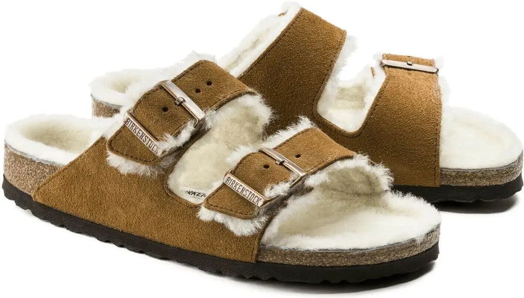Birkenstock Arizona VL Shearling Mink Slides