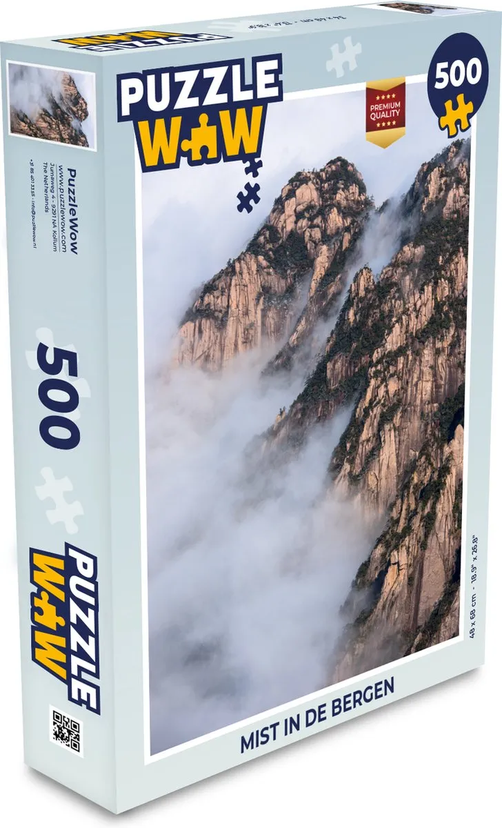 PuzzleWow Mist in de Bergen Legpuzzel 500 Stuks