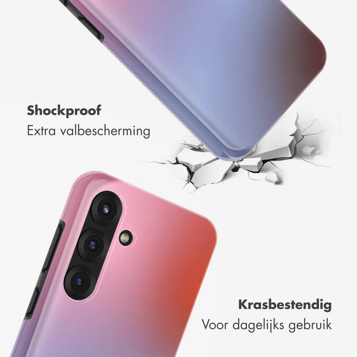 Selencia Hoesje Samsung Galaxy S25 - Gradient Soft Blush