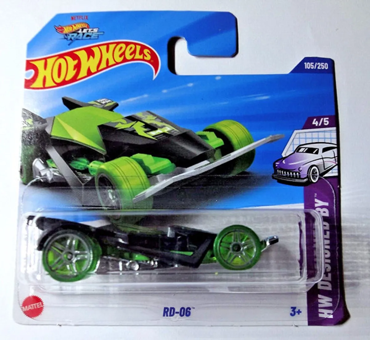 Hot Wheels RD-06 Black Green 1:64 Auto