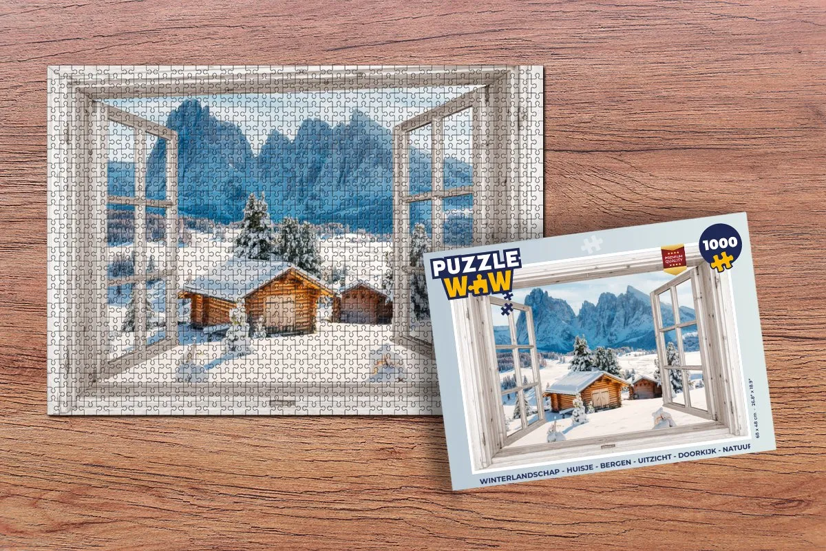 PuzzleWow Winterlandschap Legpuzzel 1000 Stuks