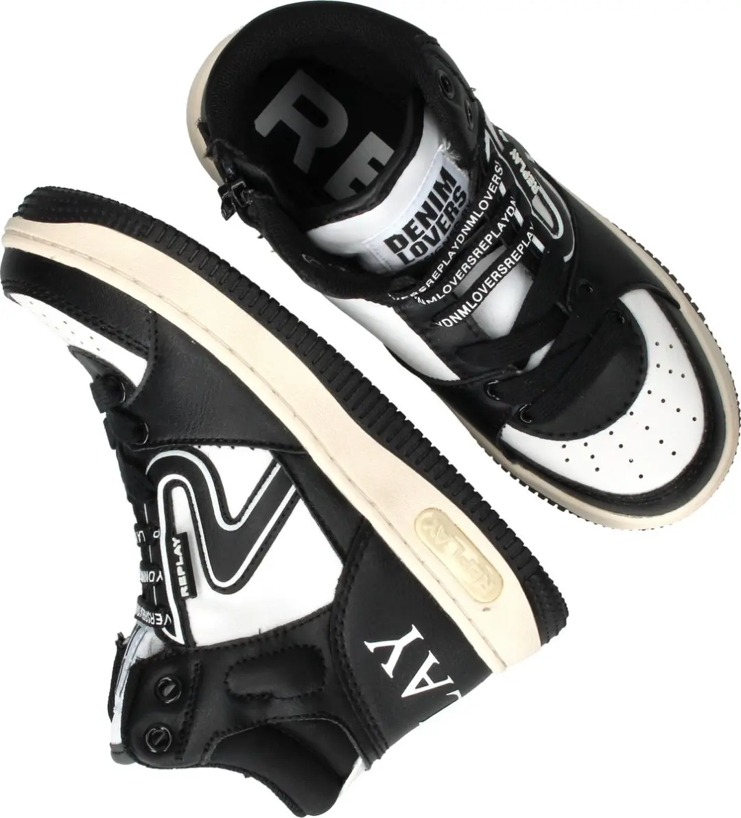 Replay Epic Jr Mid Boy 4 Sneakers - Jongens - Zwart - 35 - afbeelding 5 van 6