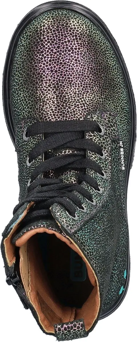 BunniesJR 225884-992 Meisjes Biker Boots - Grijs - Suède - Veters - afbeelding 5 van 6