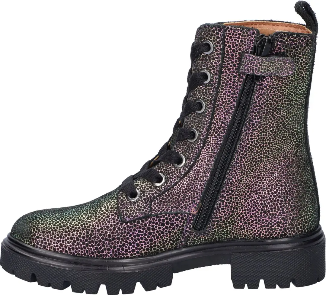 BunniesJR 225884-992 Meisjes Biker Boots - Grijs - Suède - Veters - afbeelding 2 van 6
