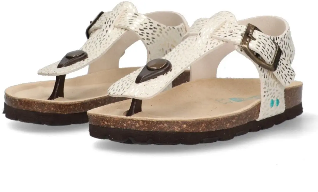 BunniesJR 225417-906 Meisjes Platte Sandalen - Beige/Print - afbeelding 4 van 6