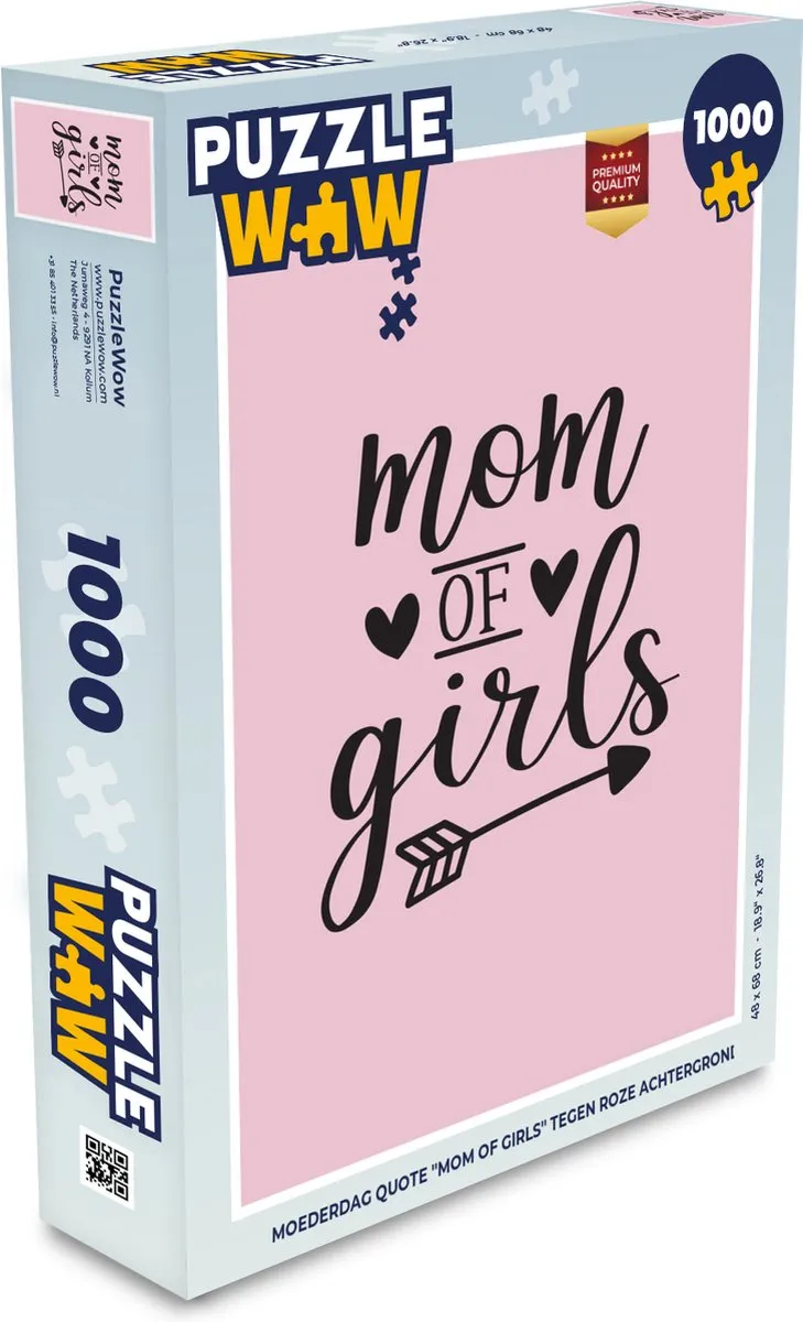 PuzzleWow Meisjes Mama Quotes Legpuzzel 1000 Stuks - Multicolor