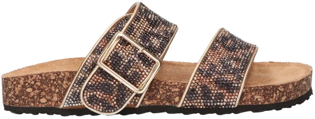 La Strada Slipper Leopard Glitter Synthetisch