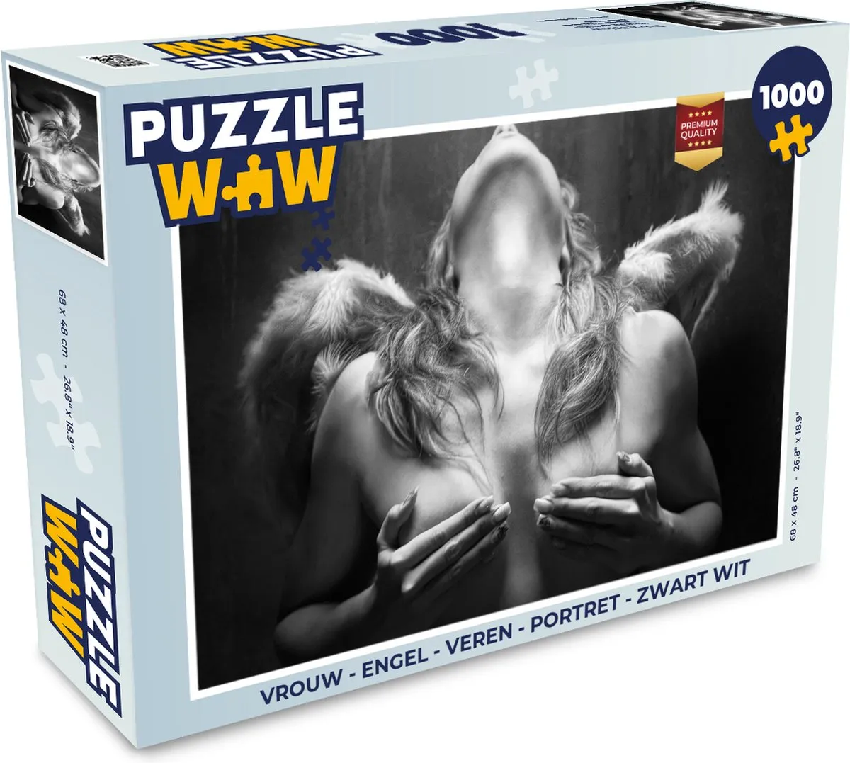 PuzzleWow Engel Portret Legpuzzel 1000 Stuks - Multicolor
