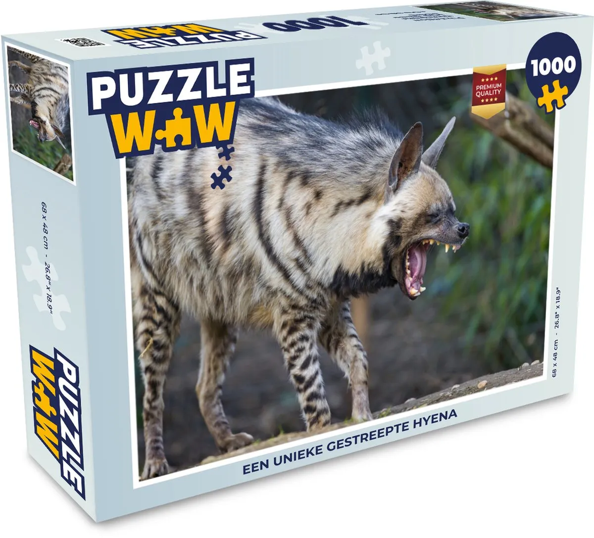 PuzzleWow Hyena Legpuzzel 1000 Stuks - Multicolor