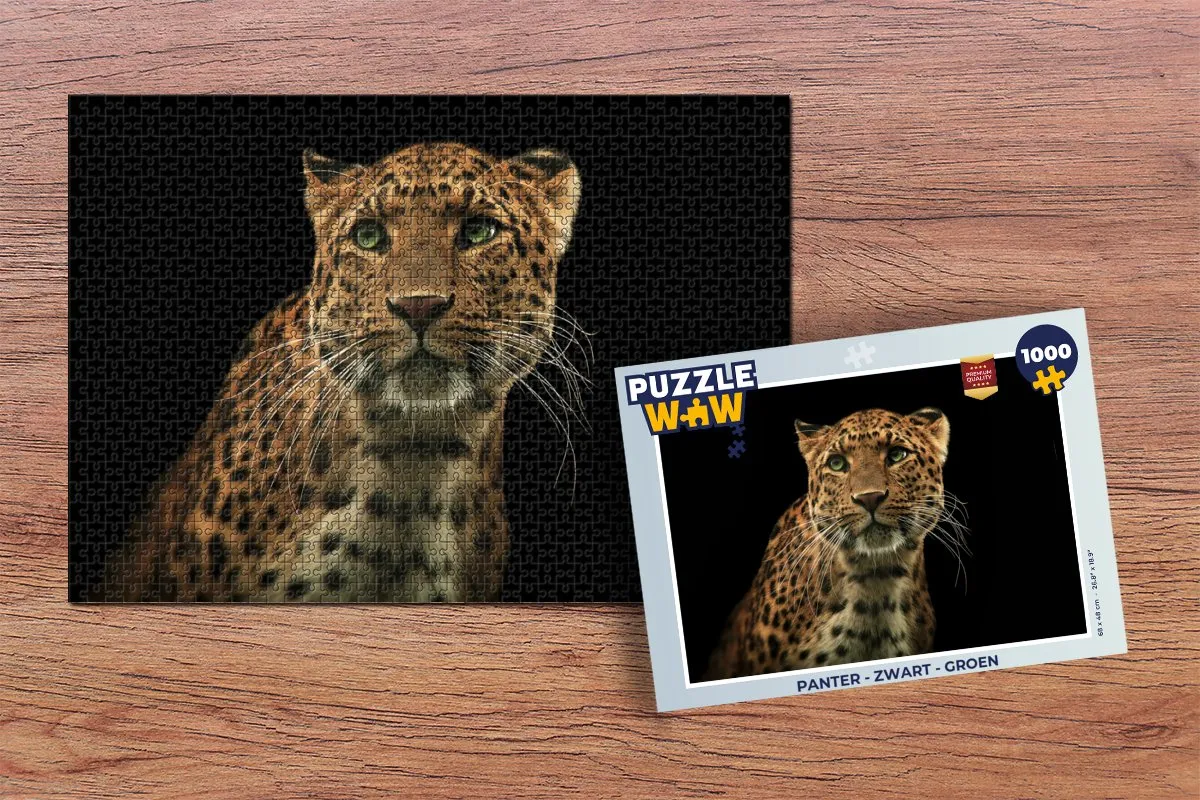 PuzzleWow Panter Legpuzzel 1000 Stuks - Multicolor