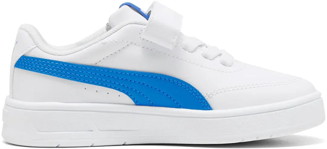 PUMA Court Classic Clean AC+ PS Kindersneaker - 32.5 - Wit/Blauw - afbeelding 5 van 6