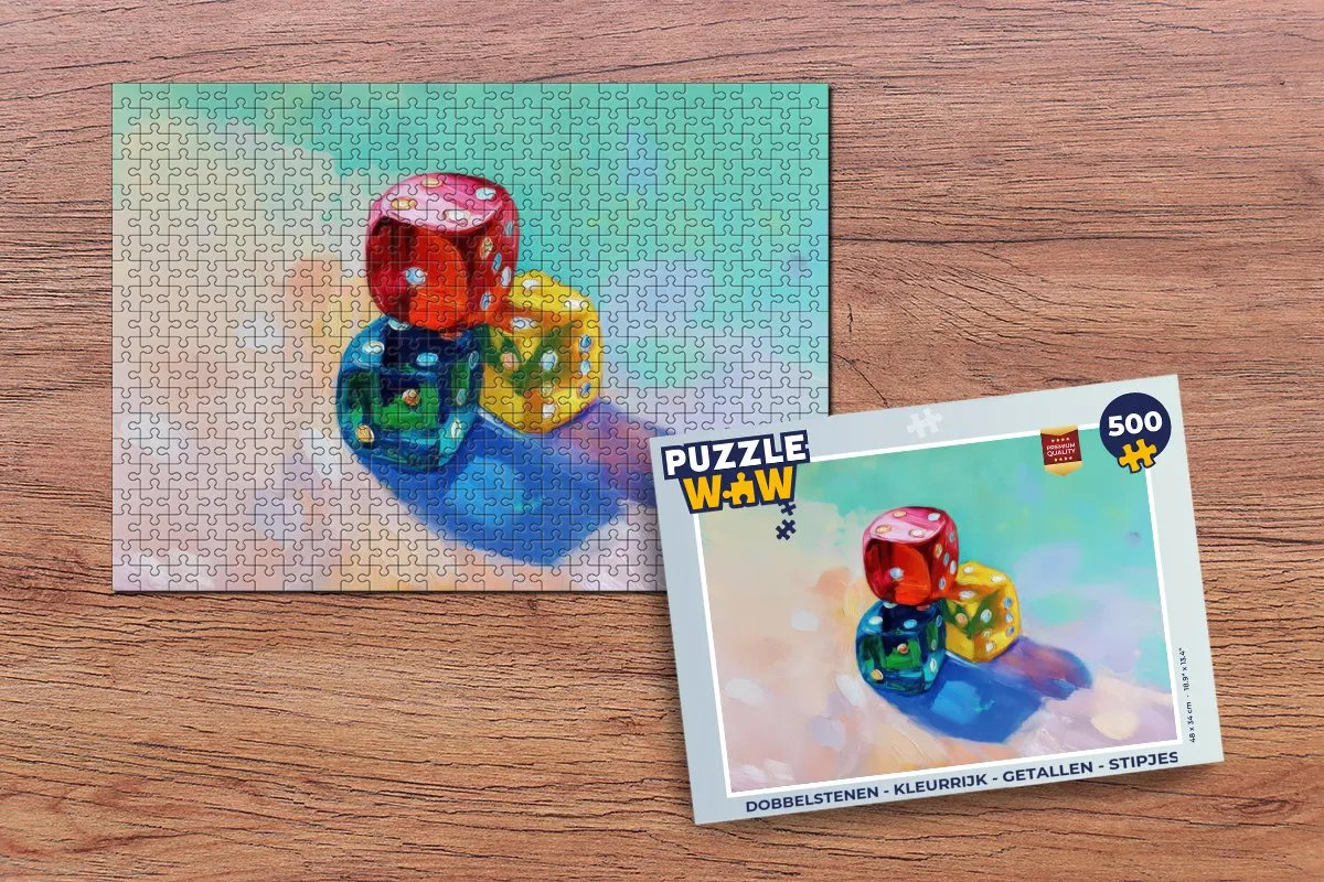 PuzzleWow Dobbelstenen Puzzel 500 Stuks - MPN 8721406852445