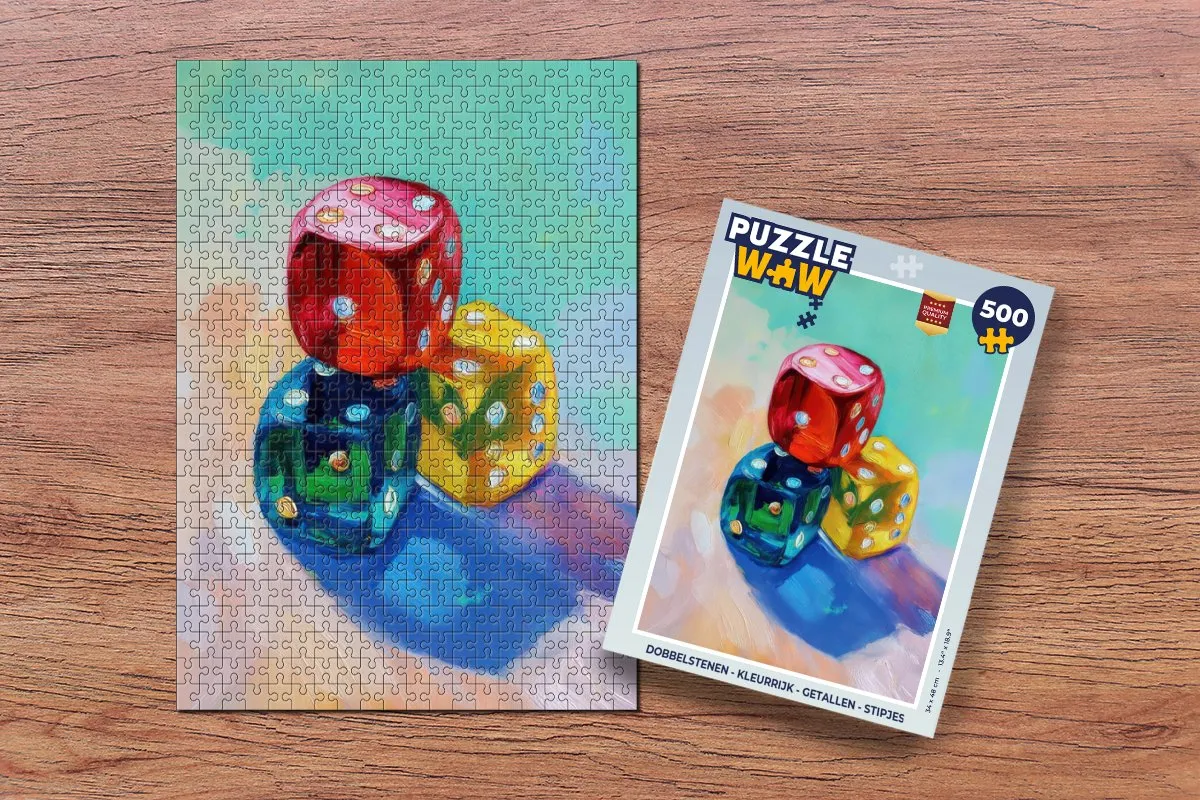 PuzzleWow Dobbelstenen Puzzel 500 Stuks - MPN 8721406852445