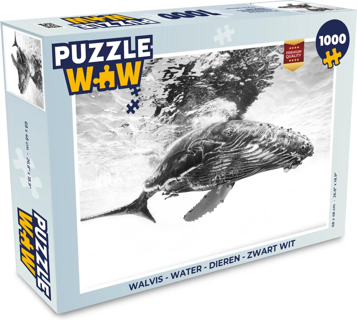PuzzleWow Walvis Legpuzzel 1000 Stuks - Multicolor