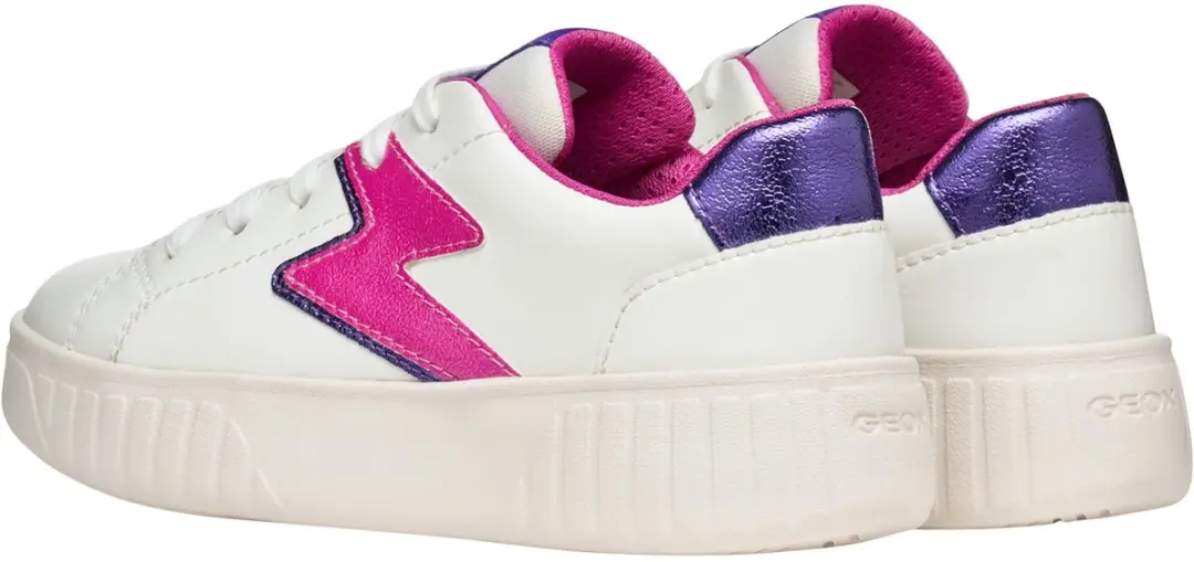 Mikiroshi Synth.Lea lage sneakers met veters voor kinderen