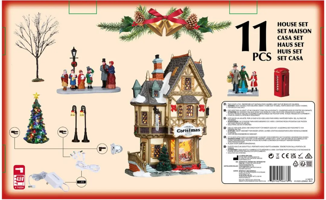 Lemax Tannenbaum Christmas Shoppe Set - Verlicht gebouw