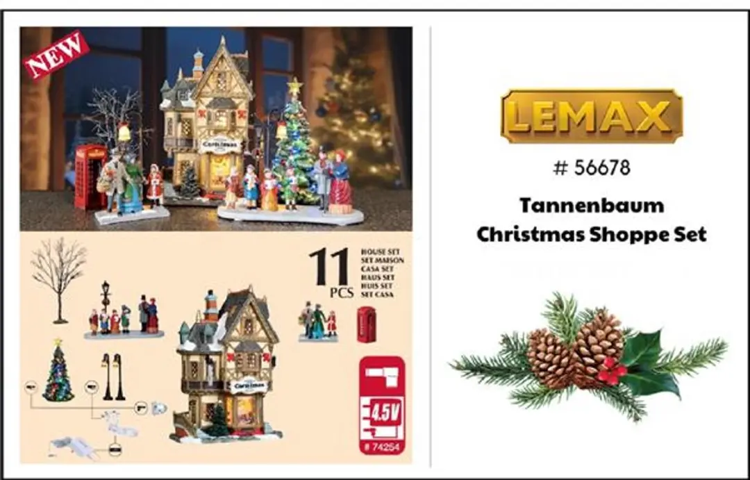 Lemax Tannenbaum Christmas Shoppe Set - Verlicht gebouw