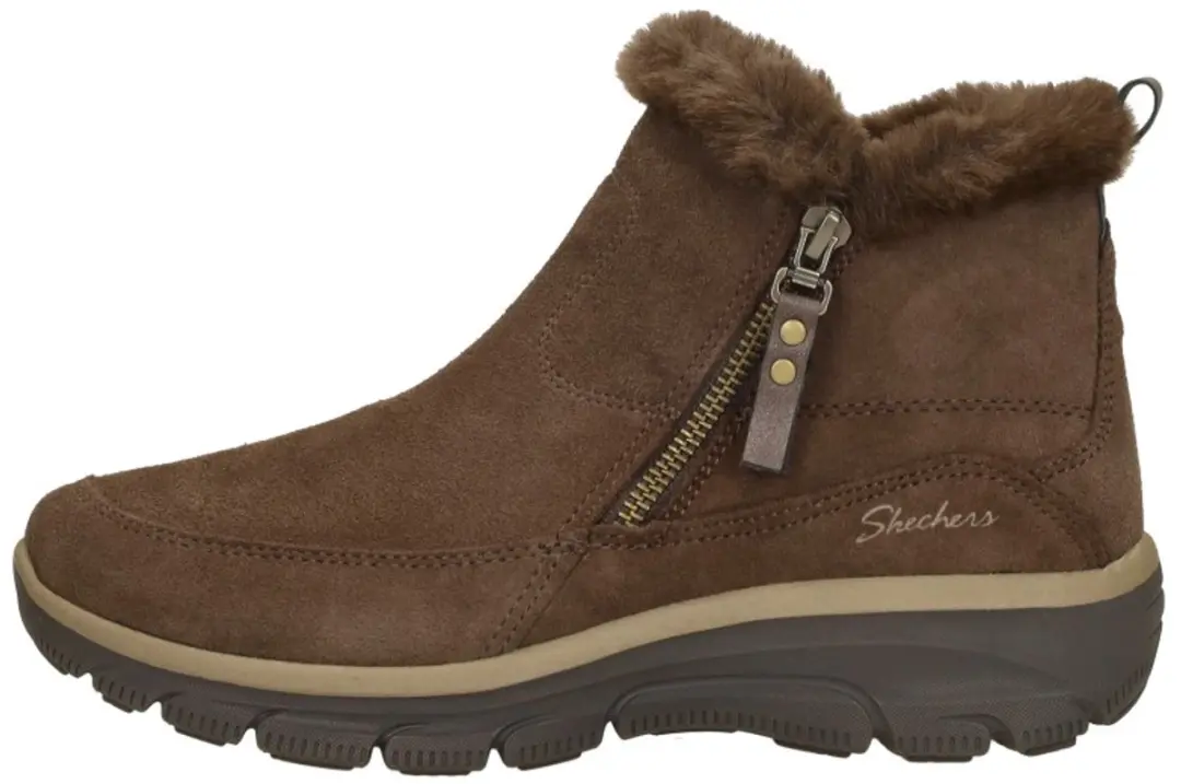 Skechers Easy Going Cool Zip Dames Instappers - Chocolate