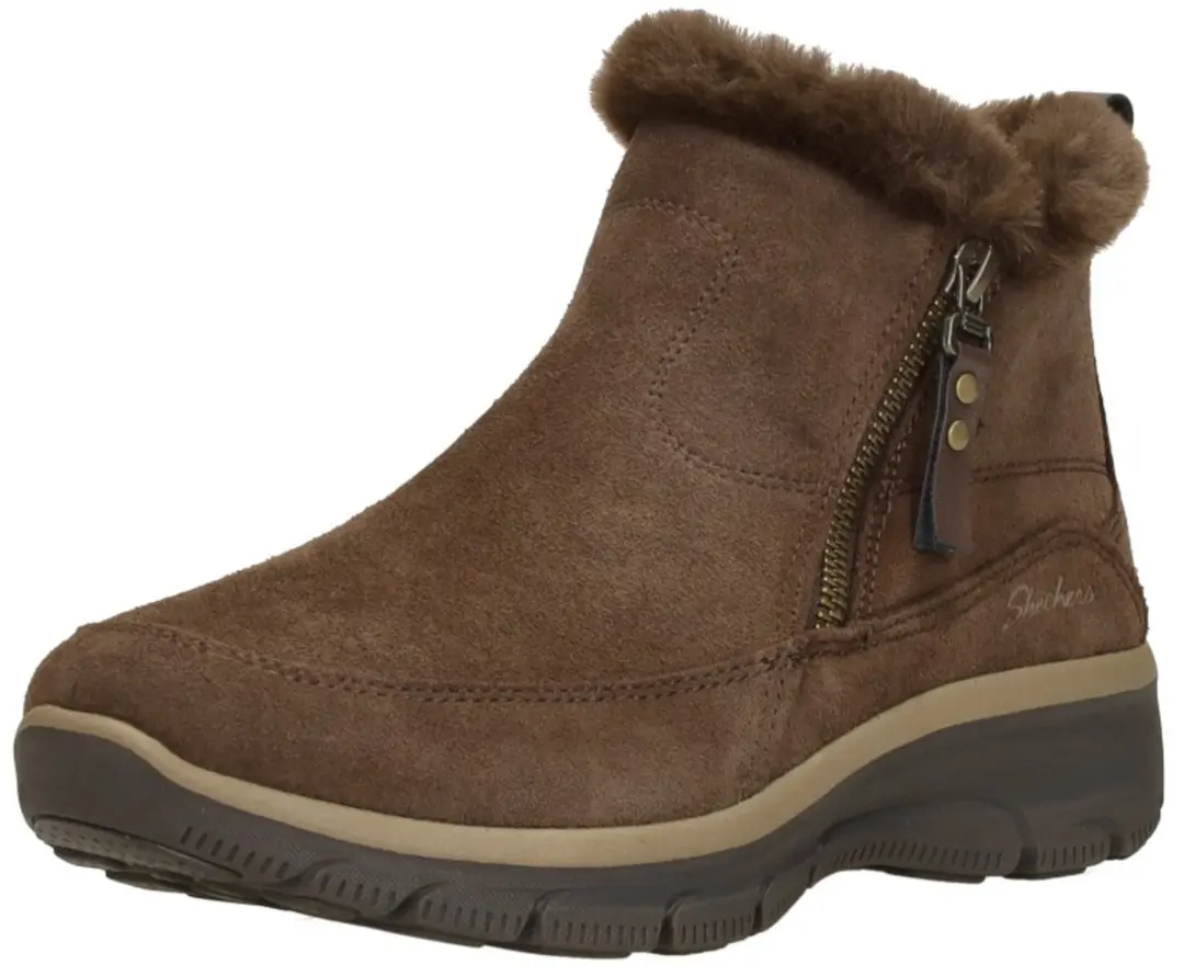 Skechers Easy Going Cool Zip Dames Instappers - Chocolate