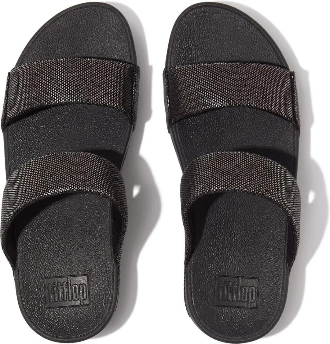 FitFlop Lulu Glitz-Canvas Slides