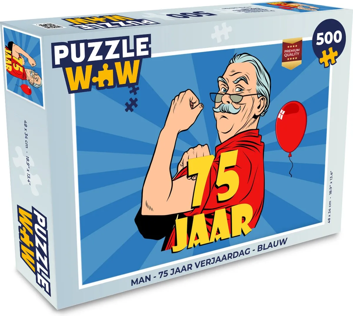 PuzzleWow Puzzel Man 500 Stuks - Multicolor