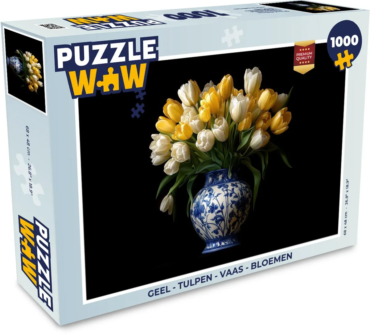 PuzzleWow Legpuzzel 1000 Stuks - Tulpen Geel