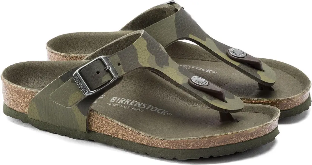 Birkenstock Gizeh Desert Soil Camo narrow SMU Jongens Slippers