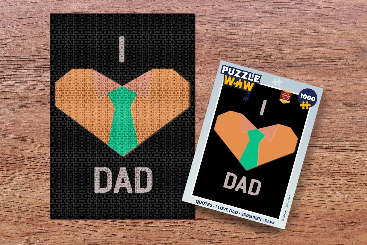 PuzzleWow Quotes I Love Dad Legpuzzel 1000 Stuks - Multicolor