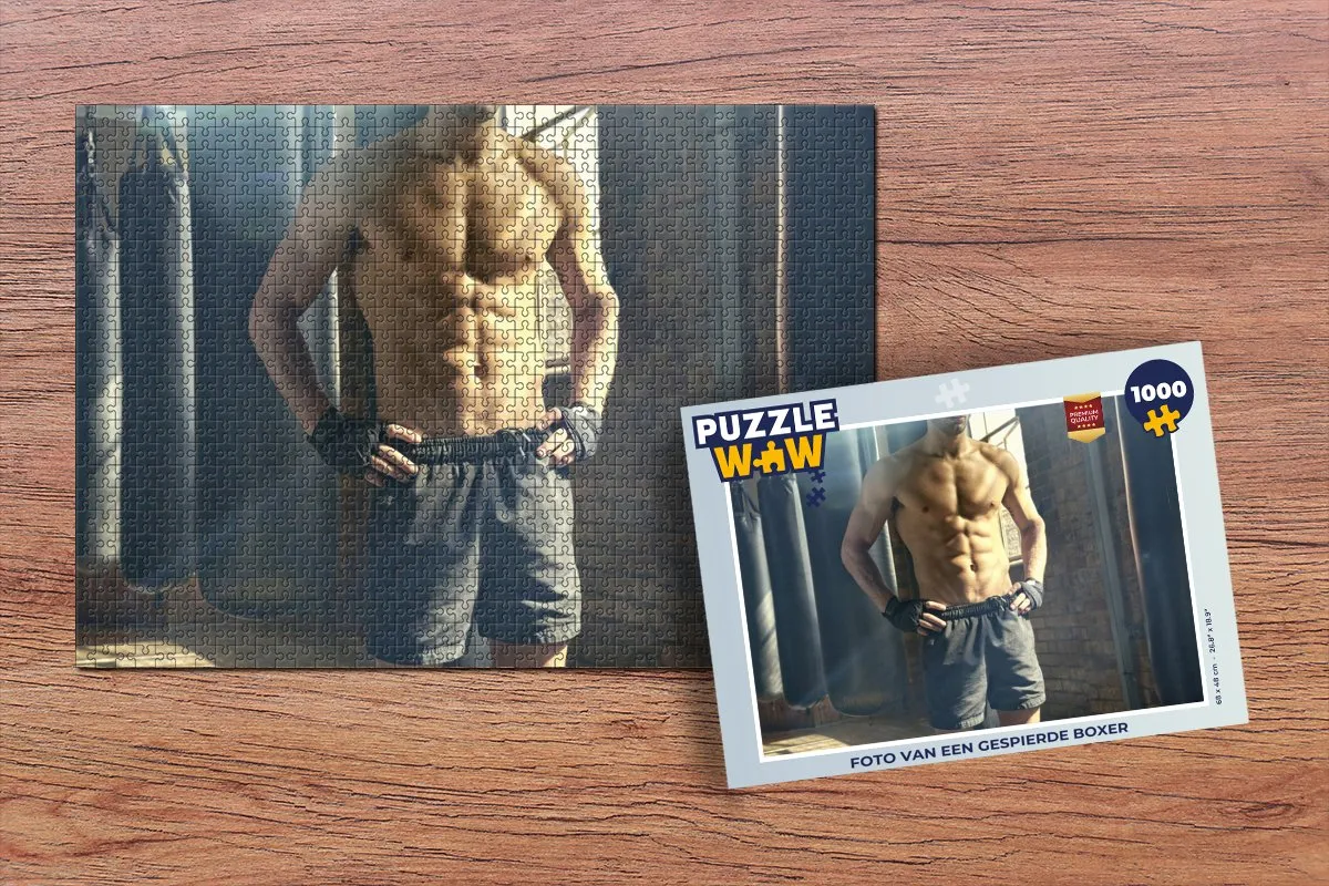 PuzzleWow Legpuzzel Boxer 1000 Stuks - Multicolor