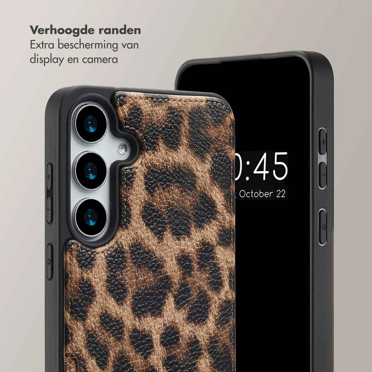 Selencia Hoesje Samsung Galaxy S24/S25 Plus - Leopard - 2 Pasjes