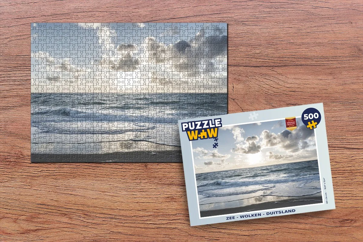 PuzzleWow Zee Wolken Legpuzzel 500 Stuks - Multicolor