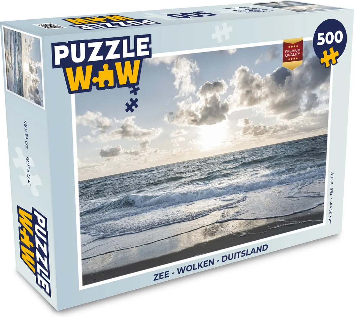 PuzzleWow Zee Wolken Legpuzzel 500 Stuks - Multicolor