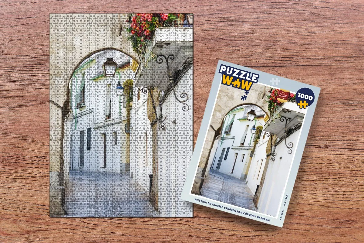 PuzzleWow Legpuzzel Rustige Straten Córdoba 1000 Stuks - Multicolor