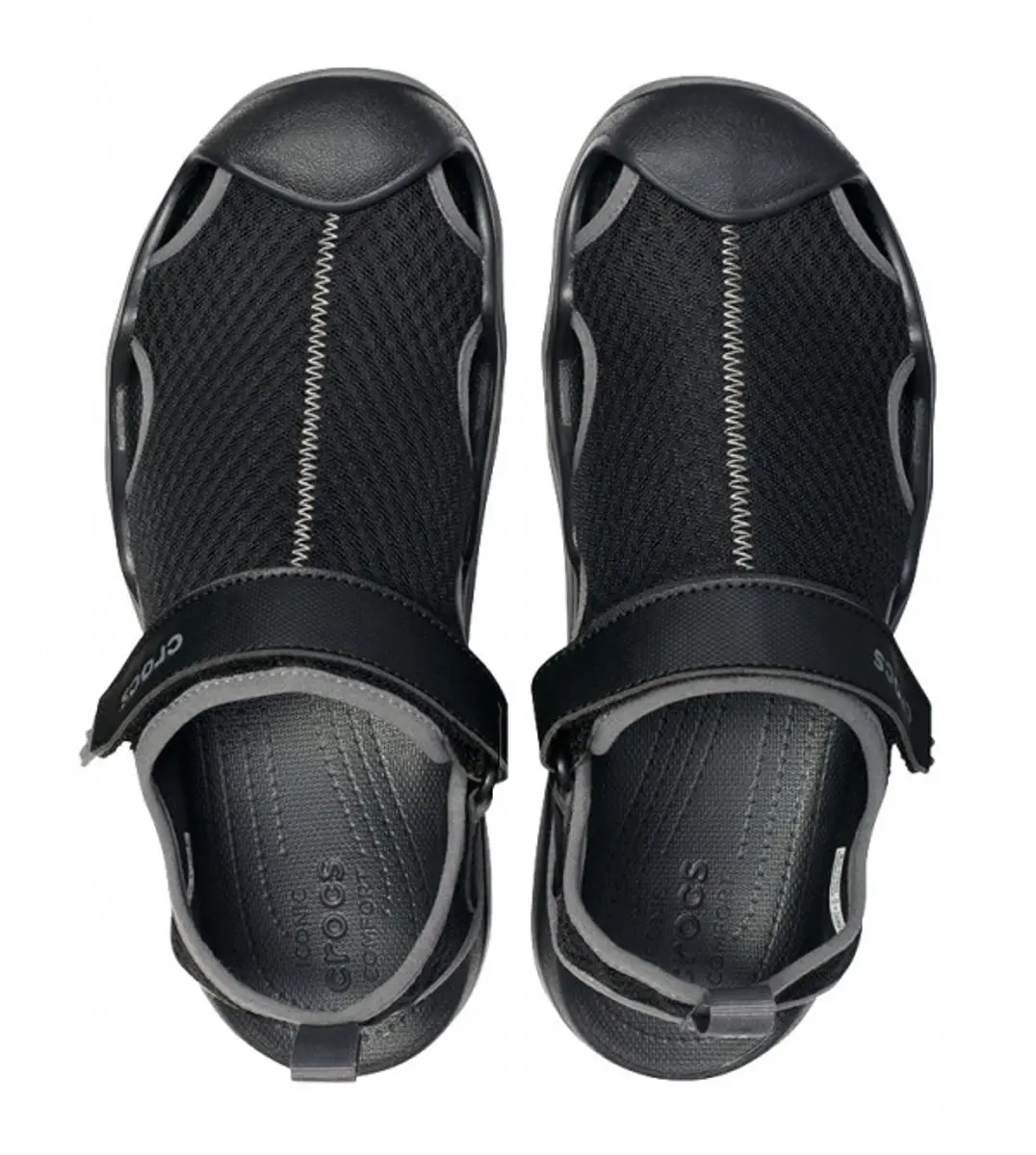 Crocs Swiftwater Mesh Sandalen Zwart/Charcoal Maat 34/35 US 5