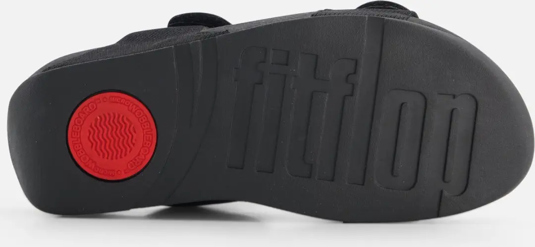 FitFlop Lulu Shimmerlux Slides - Maat 42 - All Black - afbeelding 6 van 6