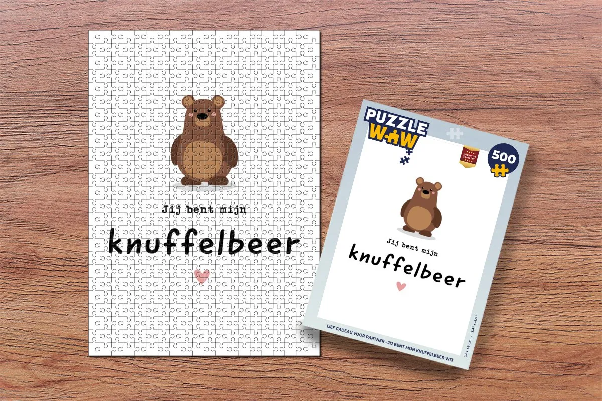 PuzzleWow Jij bent mijn knuffelbeer Legpuzzel 500 Stuks - Multicolor
