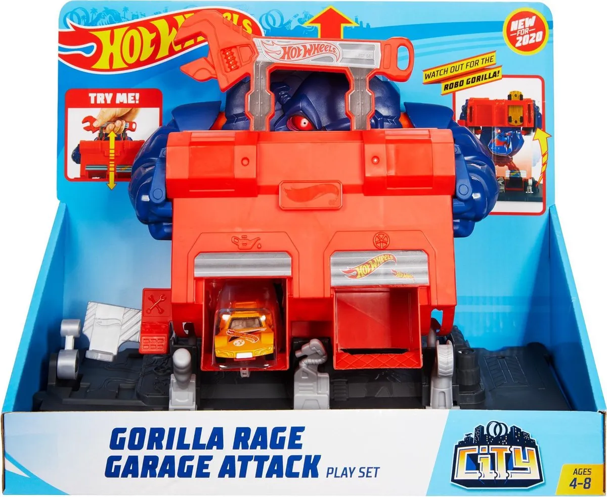 Hot Wheels City Razende Gorilla Garage Speelset GJK89