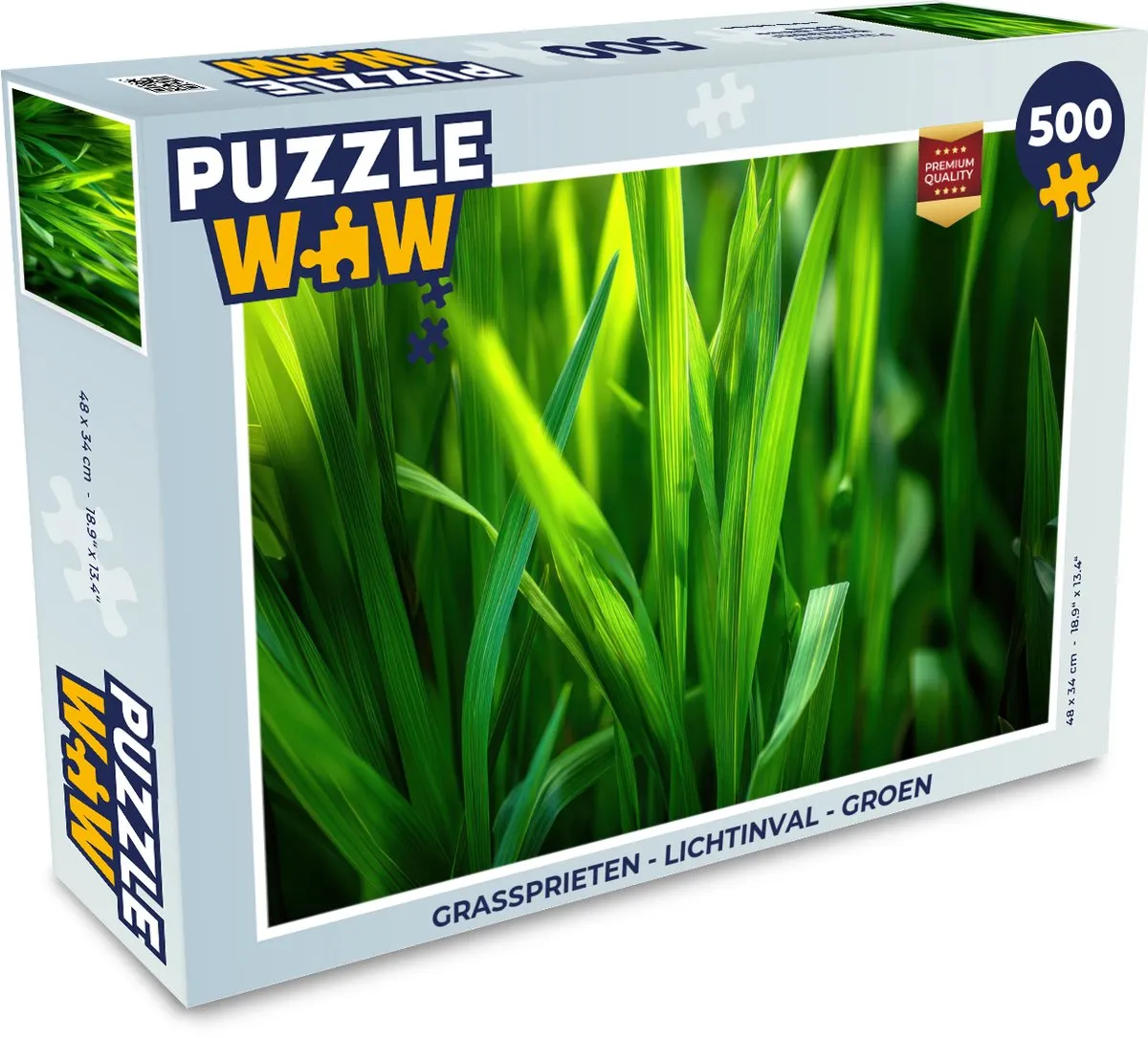 PuzzleWow Grassprieten Puzzel 500 Stuks - Groen