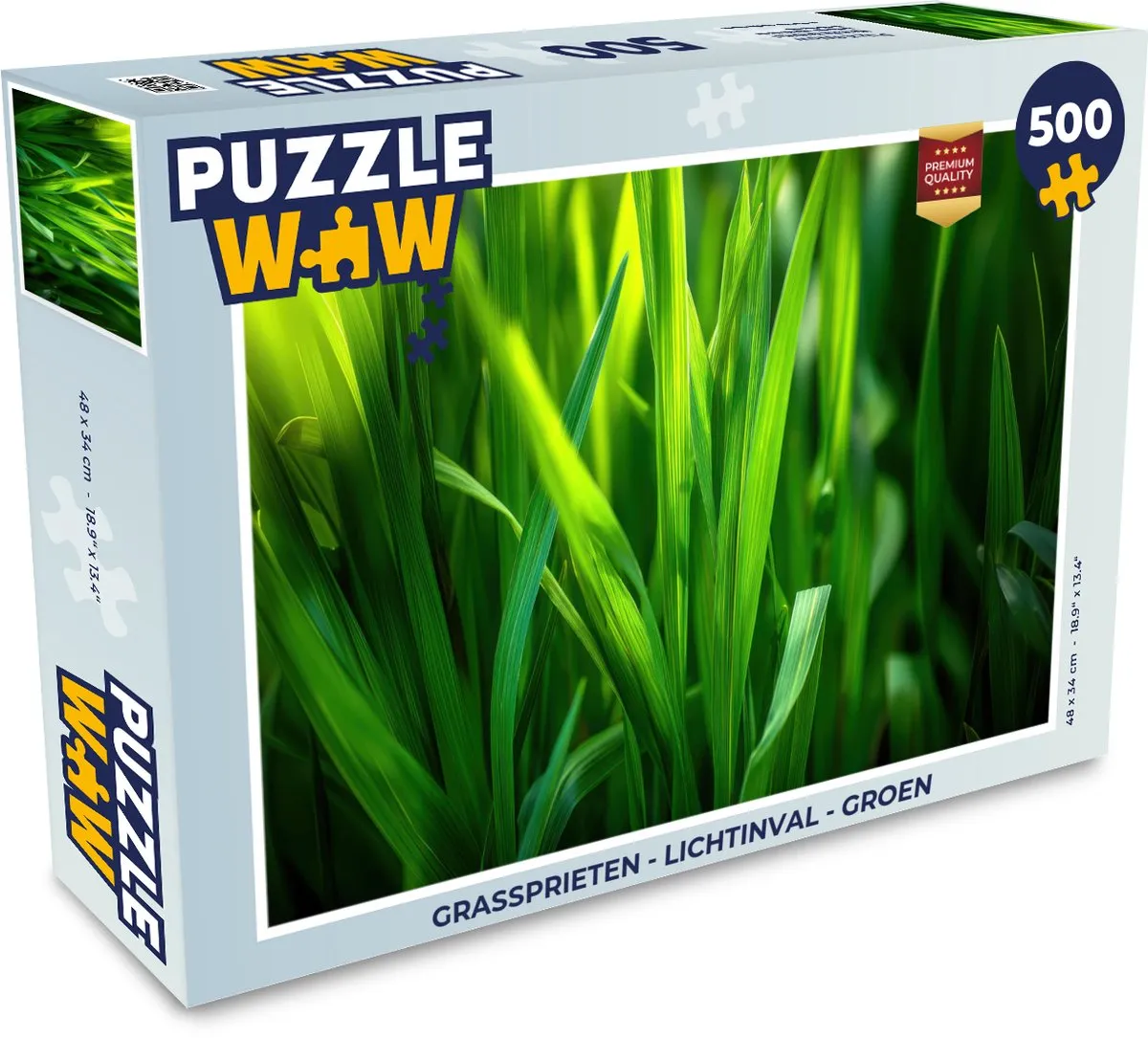 PuzzleWow Grassprieten Puzzel 500 Stuks - Groen