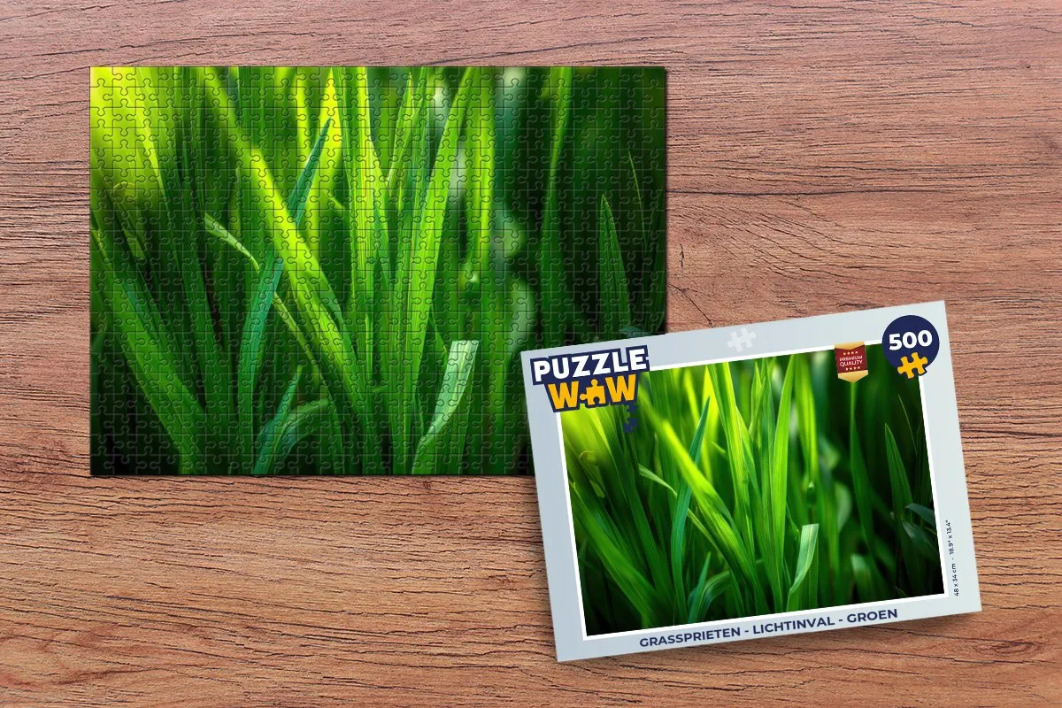 PuzzleWow Grassprieten Puzzel 500 Stuks - Groen