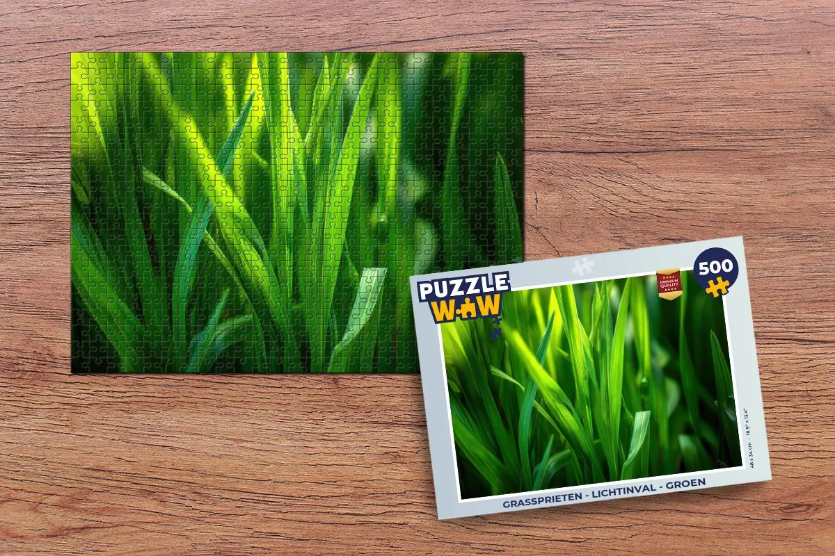 PuzzleWow Grassprieten Puzzel 500 Stuks - Groen