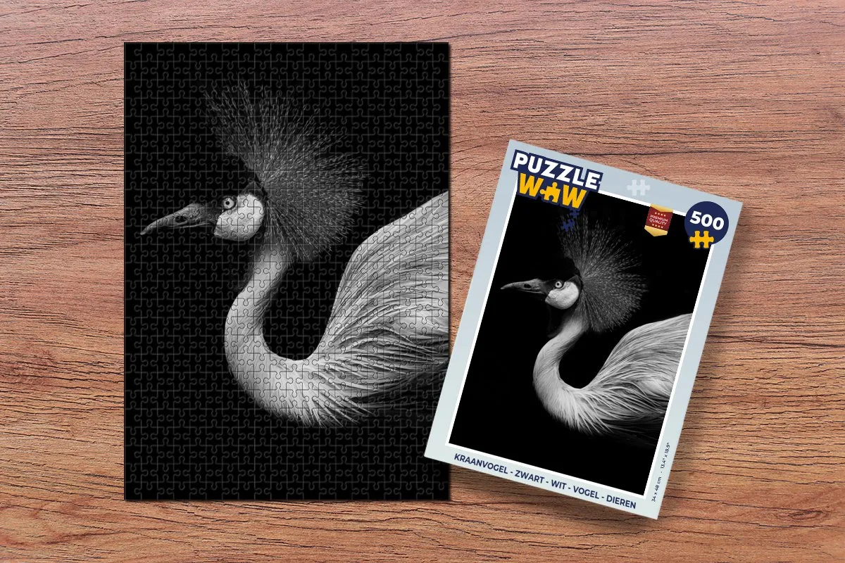 PuzzleWow Kraanvogel Legpuzzel 500 Stuks - Multicolor