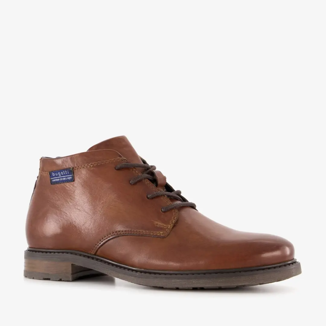 Bugatti leren heren veterschoenen cognac