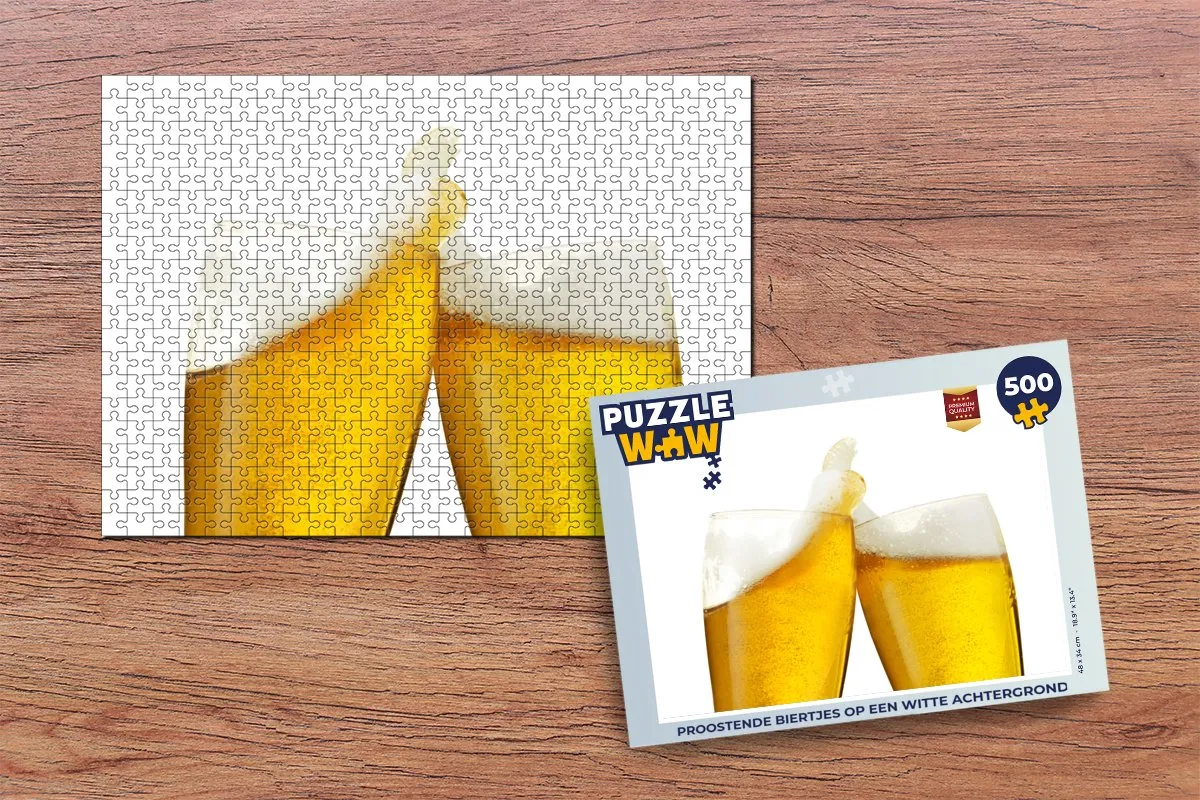 PuzzleWow Legpuzzel Proostende biertjes 500 Stuks - Multicolor